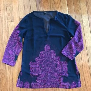 Ann Taylor sheer tunic